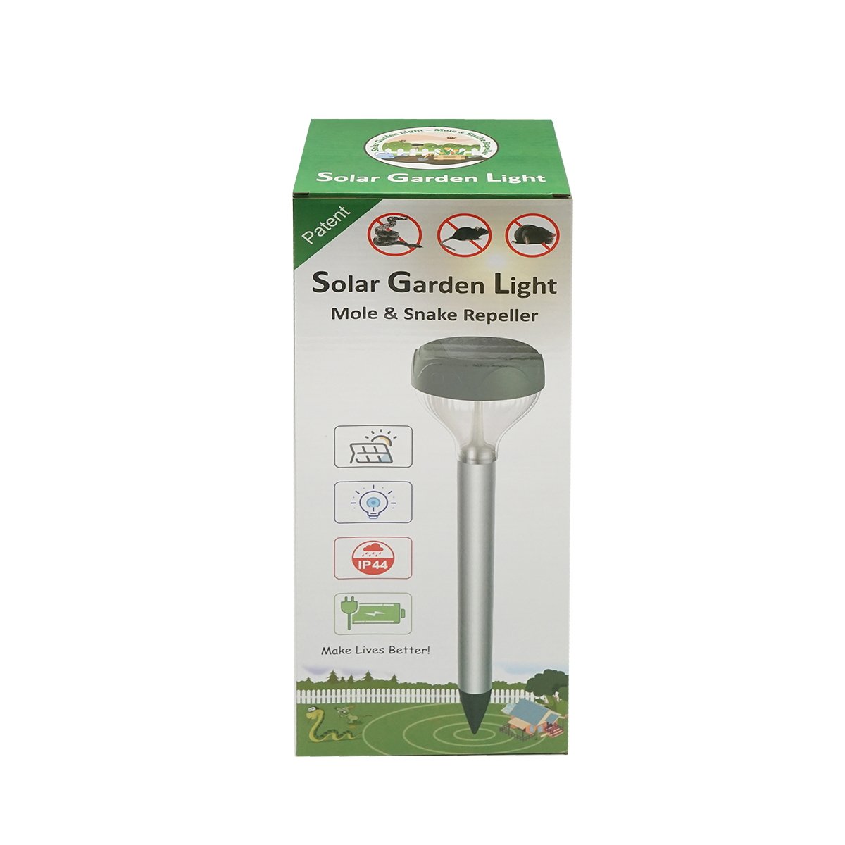 Aparat sonic solar pentru alungat cartite, serpi set 2 buc Baisan